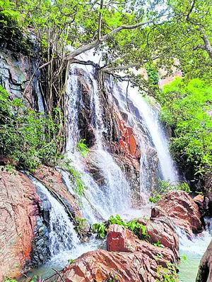 పరవళ్లు తొక్కుతున్న శింగరేశ్వర జలపాతం 