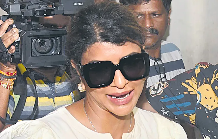 Actress Manchu Lakshmi attends ED interrogation