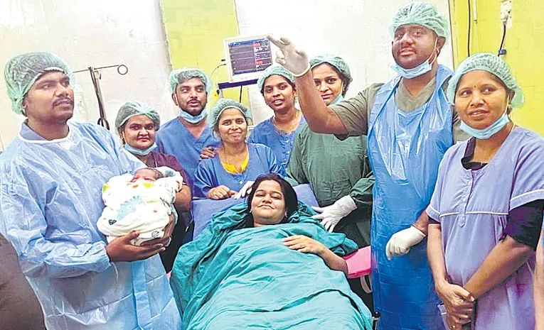 bhadrachalam itda po wife manisha delivers baby on independence-day