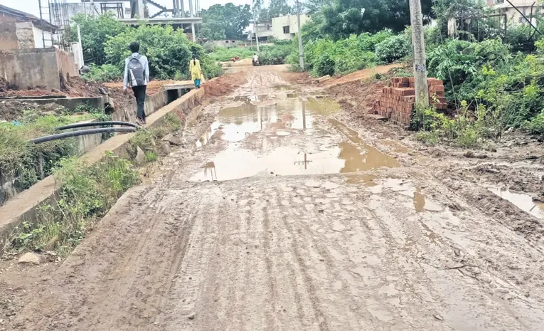 Rains Damage Roads in Nizamabad, Kamareddy