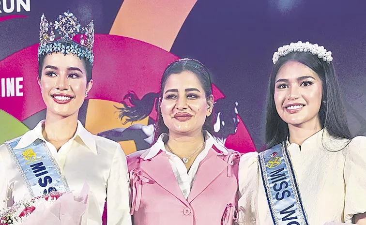 Miss World Opal Suchata Joins Sudha Reddy Foundation for Pink Power Run 2. 0