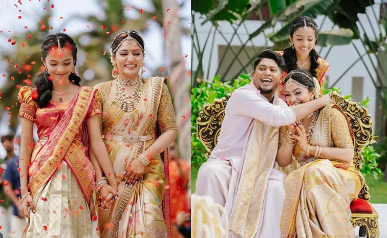 నటి రెండో పెళ్లి.. తోడుగా నిలబడ్డ 12 ఏళ్ల కూతురు
