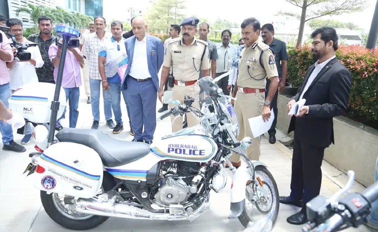 Hyderabad City Police rolled out 50 specially equipped patrolling bikes