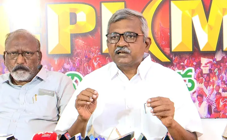 CPM Padayatra In Vijayawada Floods Area