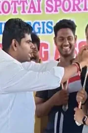 DMK Minister Son Reject Annamalai Medal Event, Video Goes Viral5