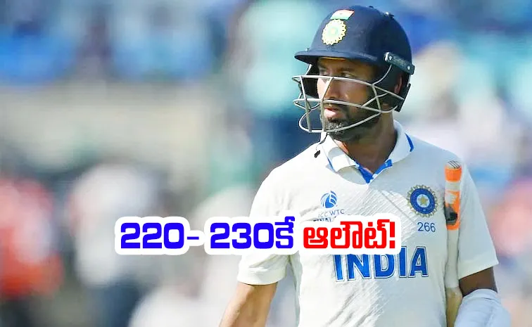 When I Got out after Century Team would be all out for 220-230 We Lost: Pujara