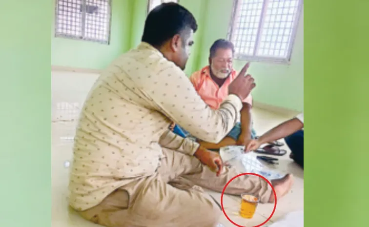 TDP worker Hulchul in government office