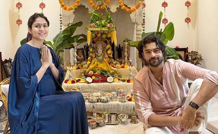 భర్తతో వినాయక చవితి సెలబ్రేషన్స్‌.. లావణ్య బేబీ బంప్‌ ఫోటో వైరల్‌