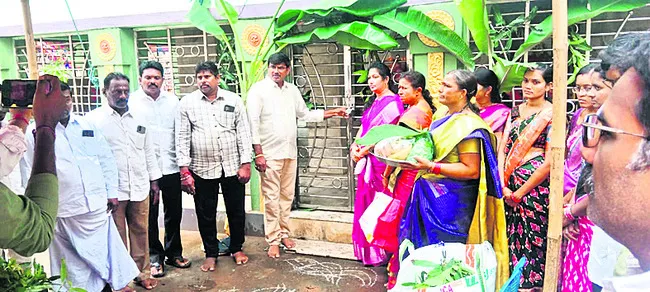 Sarpanch Appa Rao showing the locks installed at the Ram temple