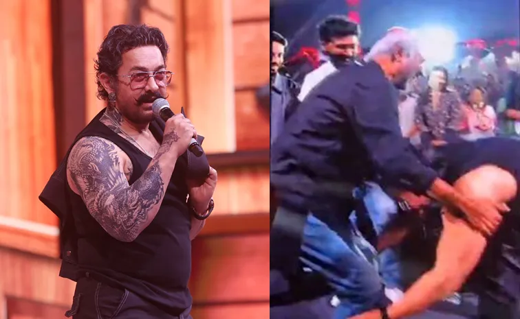 Aamir Khan Touches Rajinikanth Foot in Coolie Trailer Launch Event