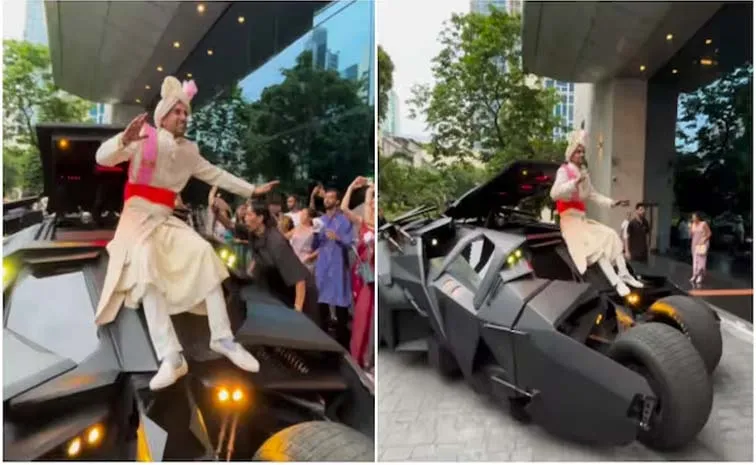Baraat on Batmobile: Indian groom makes superhero style Goes Viral