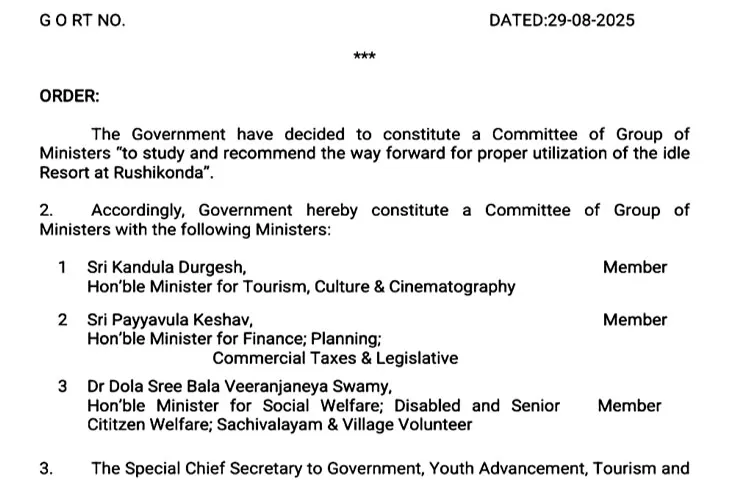 Chandrababu government officially accepted the reality of rushikonda palace