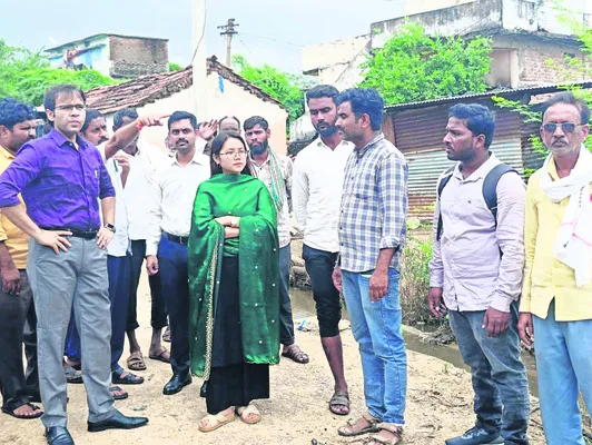 హంగర్గలో తగ్గుతున్న నీటి ఉధృతి