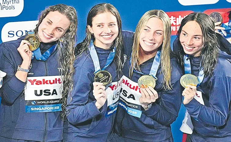 United States sets world record Swimming Championships 2025