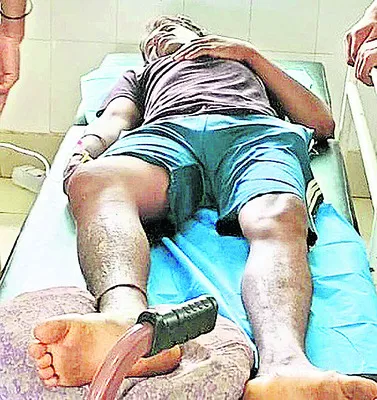 పాముకాటుతో యువకుడికి అస్వస్థత