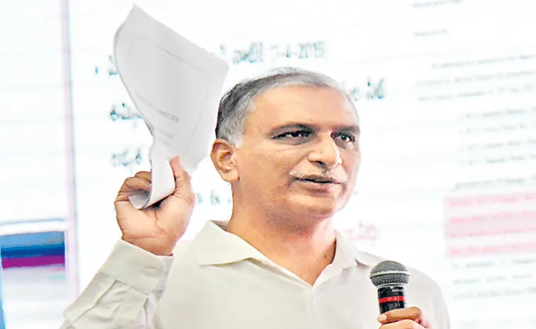 Harish Rao clarification in PowerPoint presentation on Kaleshwaram