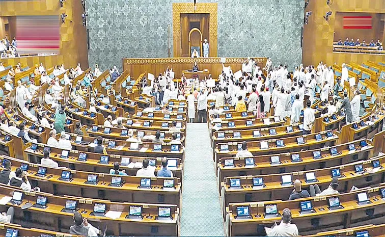 Parliament adjourned for the day as Opposition protests continue over Bihar Issue