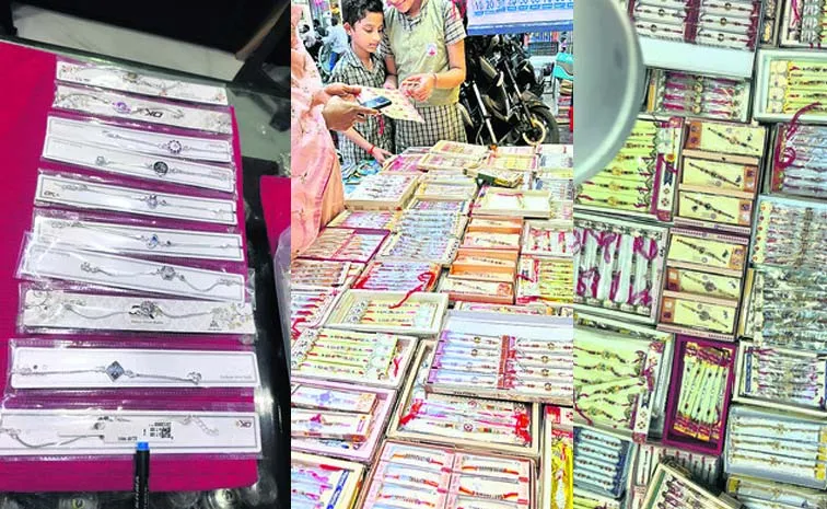 various types of rakhis, siliver rakhis in market