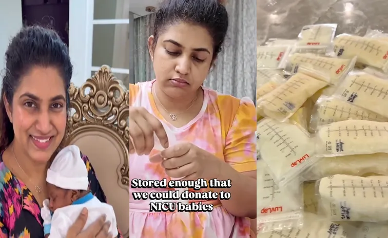 tv actress sameera sherief Donated 6 leters of breast milk for nicu infants