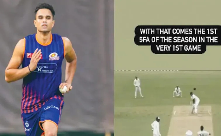 Lady Luck: Arjun Tendulkar Stuns All Incredible 5 For With Wicket On 1st Ball
