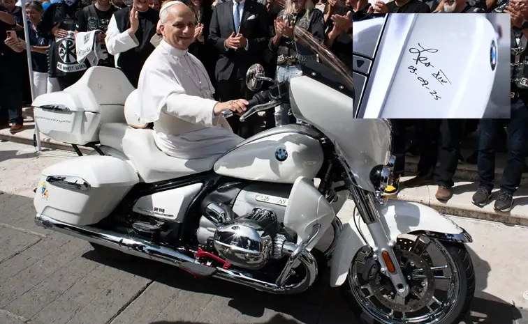 Pope Leo XIV Signs Custom BMW R 18 Transcontinental Bike For Charity Auction