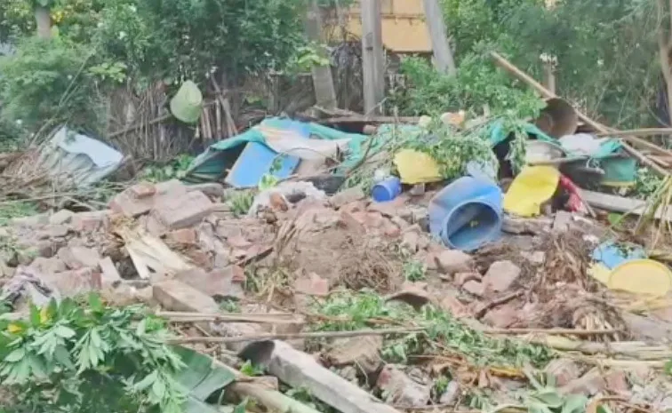 Mopidevi Lanka: Tdp Leaders Demolish The House Of Ysrcp Sympathizer