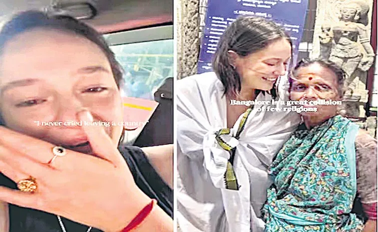Foreign tourist Arina Emotional Journey to Bengaluru