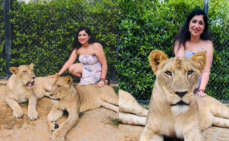 Vaikha Rose Playing with Lions, Shares Video