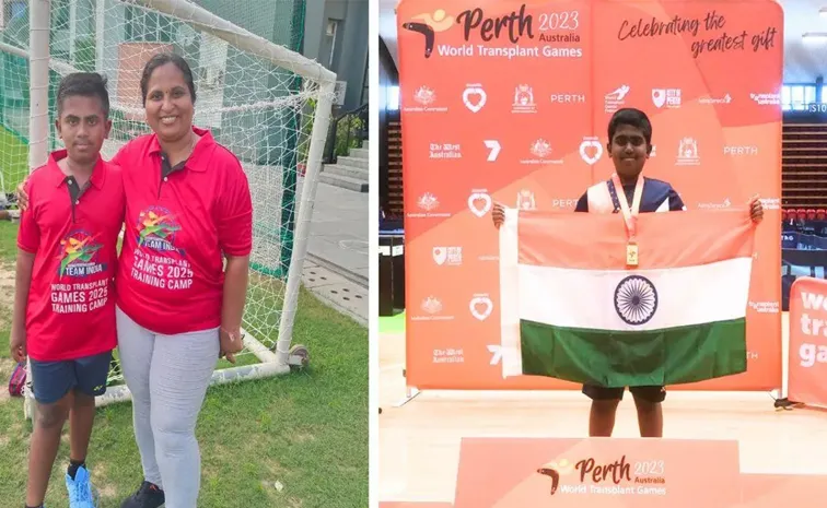 World Transplant Games Varun Anand gold medal gift for mother