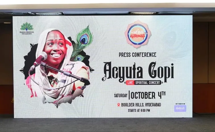 devotional artist Acyuta Gopi concert in Hyderabad on October 4