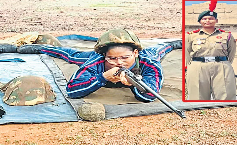 Katrawat Anjali participating in the All India Thal Sainik Camp in New Delh