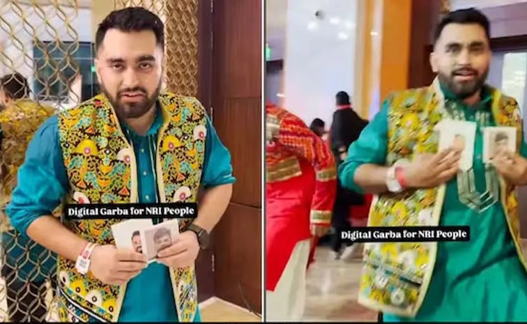 Content Creator Dances With Photos Of NRI Friends During Navratri Goes Viral