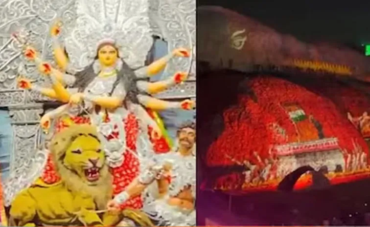 Durga Puja Pandal Explores AI as Boon or Bane with a Futuristic Theme