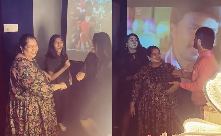 Keerthi Bhat Surprise Birthday Party to Vijay Karthikeyan Mother