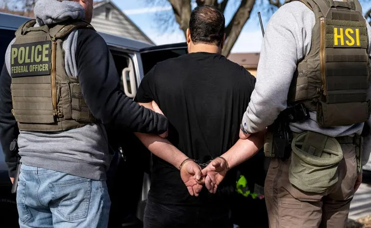 USA immigration officials say some 475 people were detained during an immigration raid