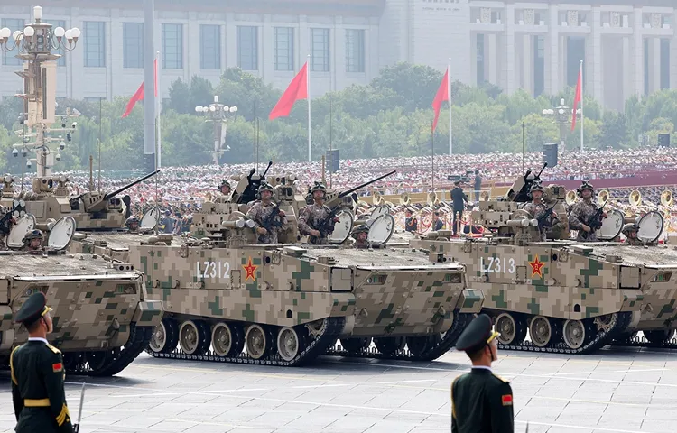 China showcases its defense capabilities in a military parade held in Tiananmen Square
