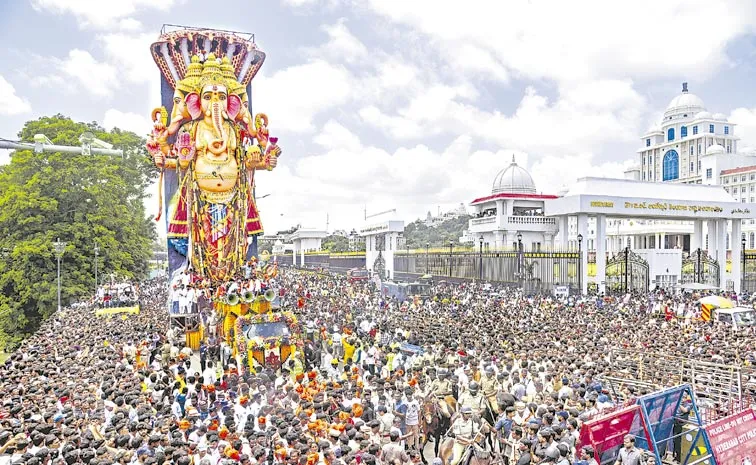 Khairtabad Ganesh Idol Immersion in Hyderabad