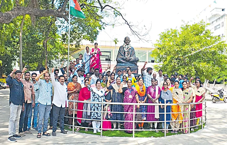 Secretariat employees reported for duty wearing black badges