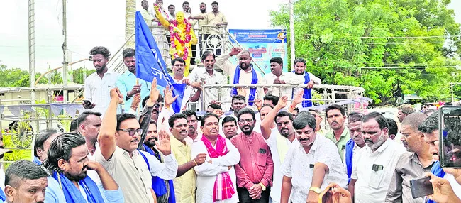 Leaders and activists participating in the celebrations
