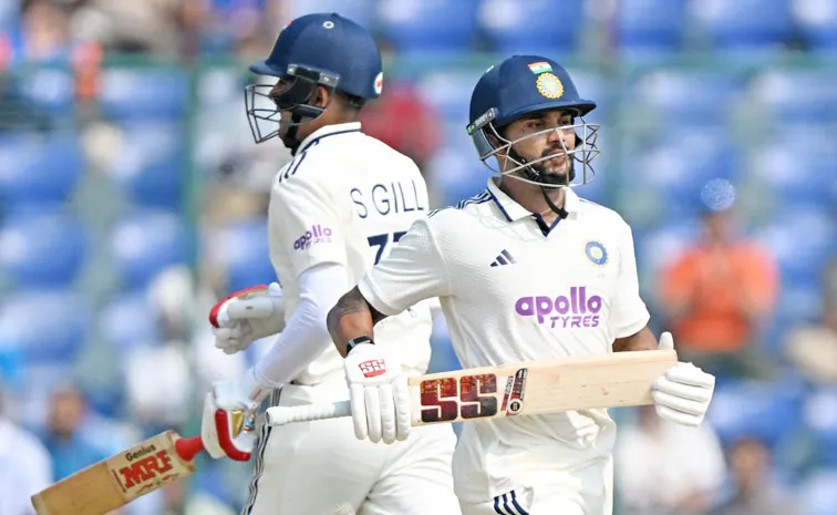 IND vs WI 2nd Test Day 2 lunch: Nitish Reddy Misses 50 Gill Half Century