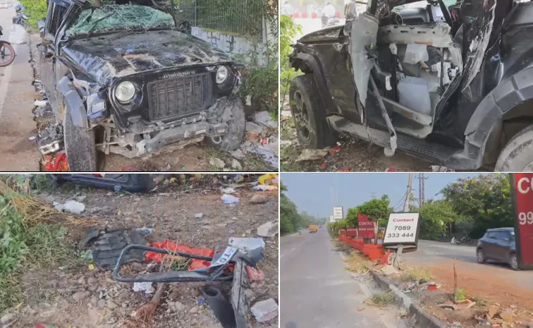 ఎల్బీనగర్‌లో థార్‌ బీభత్సం.. పల్టీలు కొట్టి..