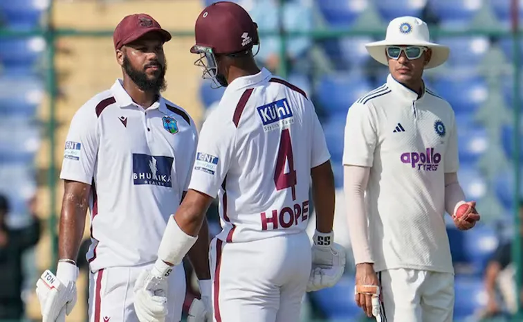 IND VS WI 2ND TEST: TWO WEST INDIES BATTERS SCORING HUNDRED IN INDIA AFTER 51 YEARS IN A SINGLE INNINGS