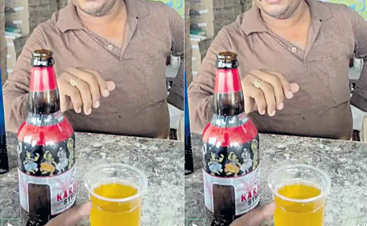 కేసరపల్లిలో నకిలీ బీరు కలకలం!