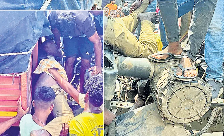 నరక యాతన పడి వ్యాన్‌ డ్రైవర్‌ మృతి