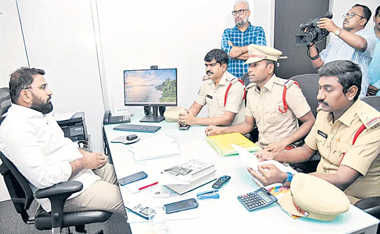 Police Over Action On Sakshi headquarters in Hyderabad