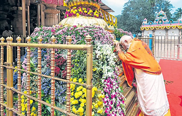 Narendra Modi in Srisailam on Thursday