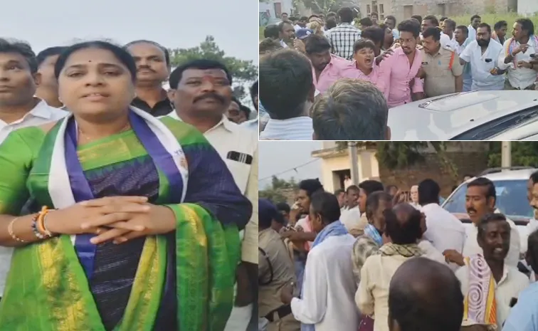 మాజీ ఎమ్మెల్యే కంగాటి శ్రీదేవి వాహనంపై టీడీపీ గూండాల దాడి