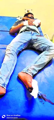 బైకులు ఢీకొని యువకుడికి గాయాలు