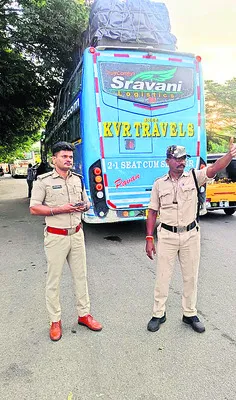 ప్రైవేటు బస్సులపై 14 కేసుల నమోదు 