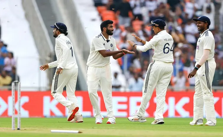 IND VS WI 1ST TEST: BUMRAH BECAME THE JOINT FASTEST TO COMPLETE 50 WICKETS AT HOME BY INDIAN PACERS